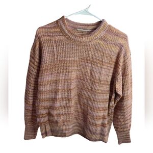 Everlane Alpaca Crew Sweater Striped Marled Knit Size Small